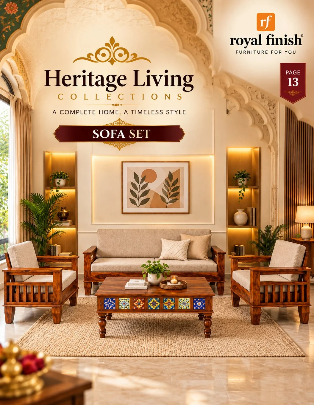 Heritage Marriage Set catalogue page — Sofa set