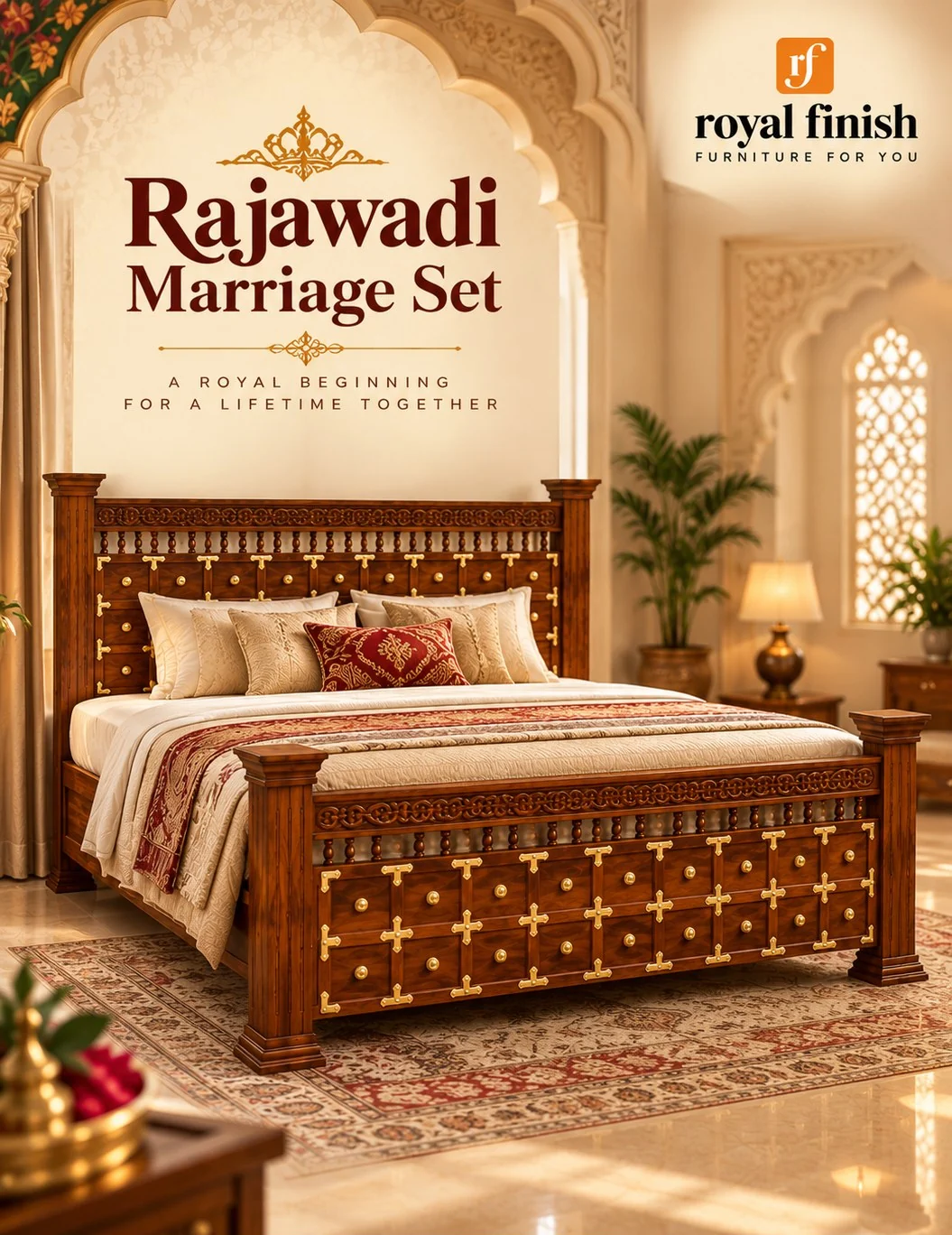 Rajawadi Marriage Set catalogue page — Bed