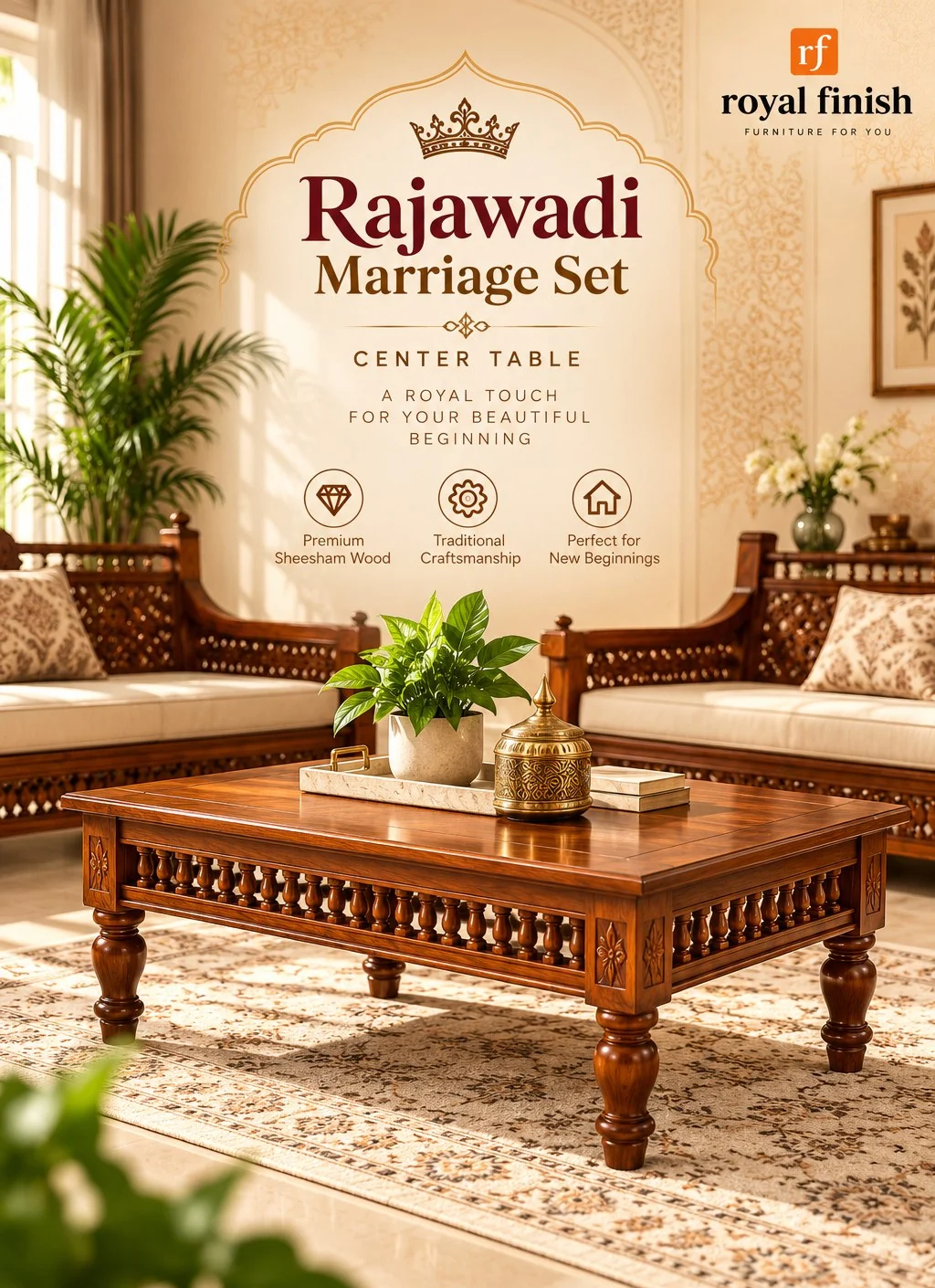 Rajawadi Marriage Set catalogue page — Centre table