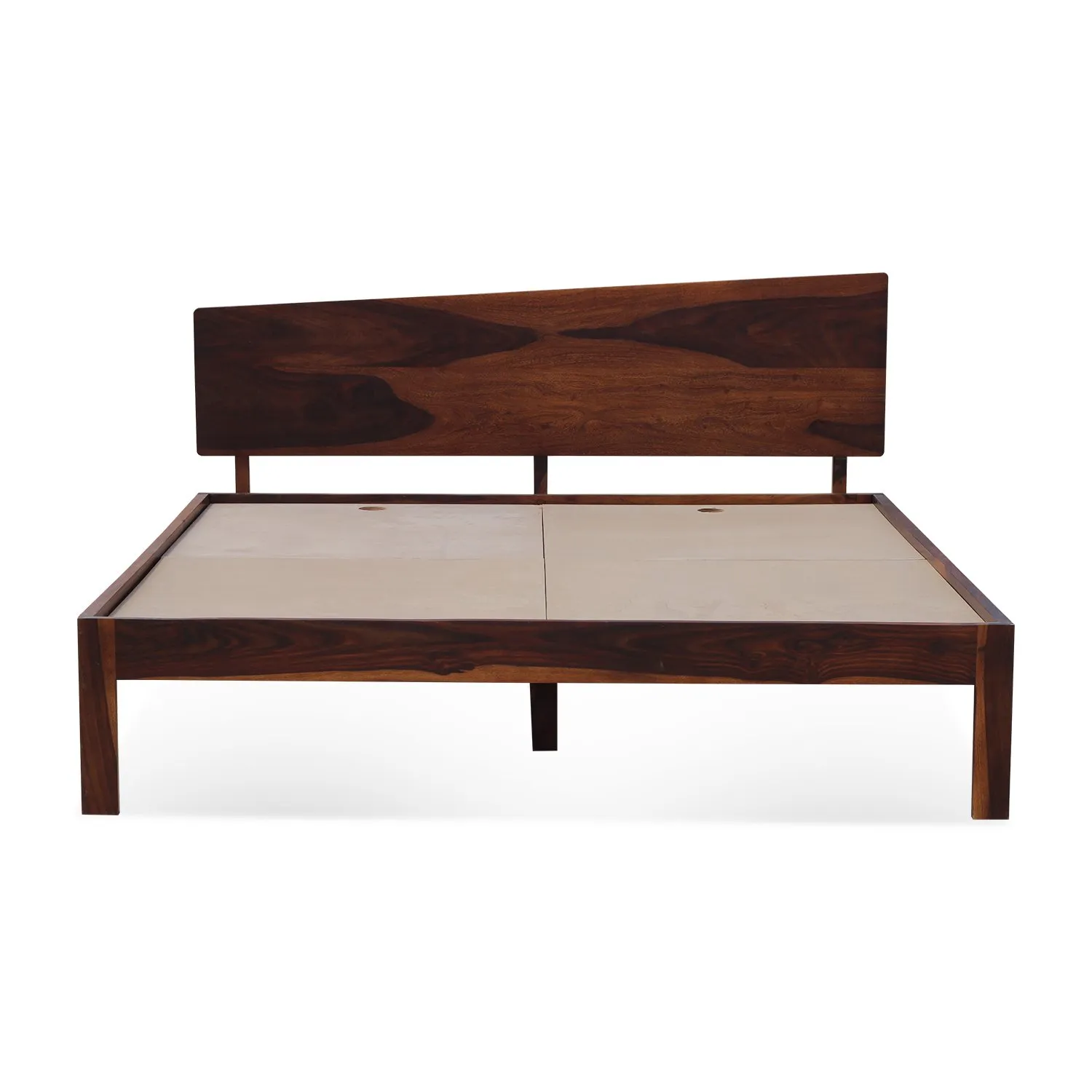 Royal Finish Upexico Queen Size Without Storage Bed In Solid Sheesham woo sheesham wood bed image 9